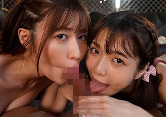 制服ギャル様のコンビがオラつきながら痴女責めいじめ！『すげー勃ってんじゃん♡』乳首とチ●ポの同時責めに敗北マゾ堕ちｗ